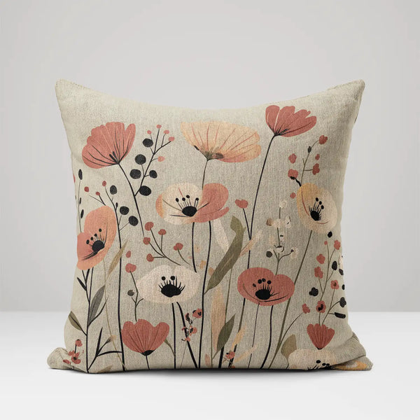 Wildflower Whispers - Woven Throw Pillow