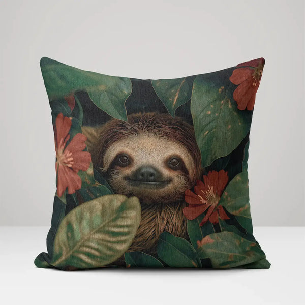 Lazy in Bloom - Woven Throw Pillow