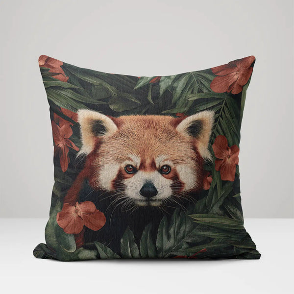 Red Panda Dreams - Woven Throw Pillow