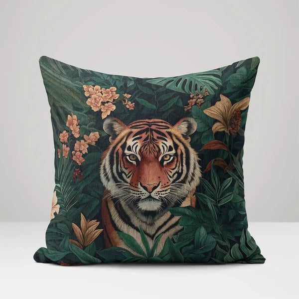 Tiger’s Gaze - Woven Throw Pillow
