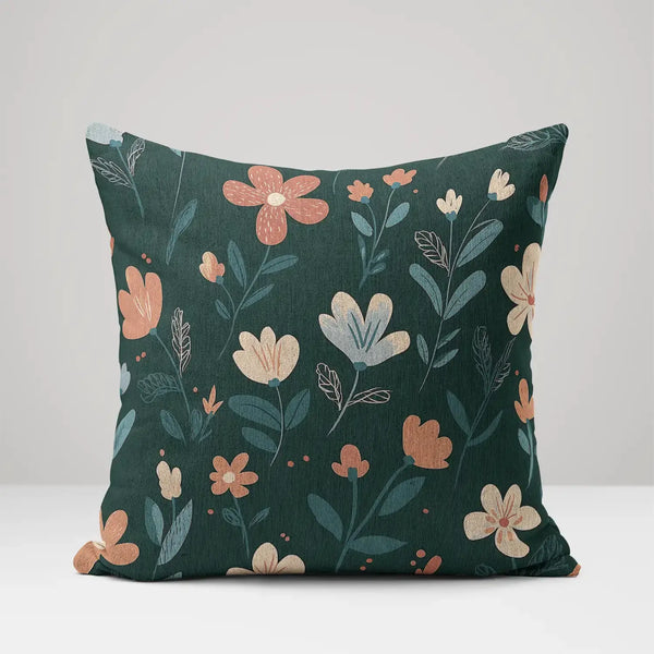 Floral whispers - Woven Throw Pillow