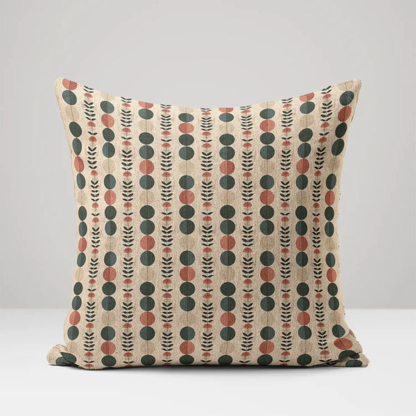 Golden Bloom Rhythm - Woven Throw Pillow