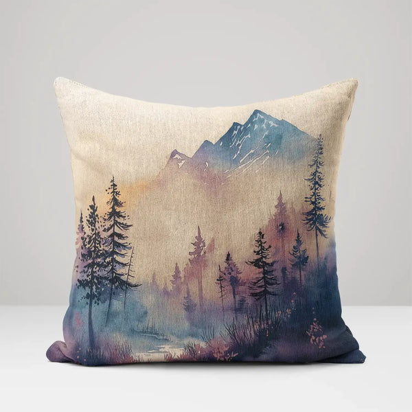 Morning Mistfall - Woven Throw Pillow