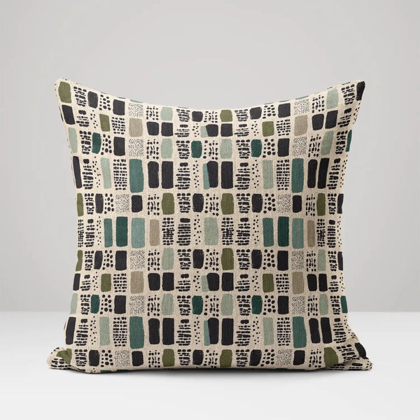 Urban Mosaic Haven - Woven Throw Pillow