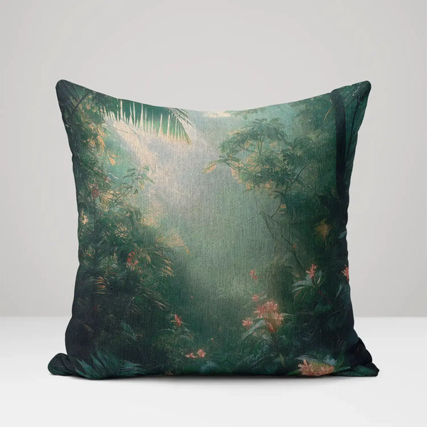 Whispers of the Rainforest - Woven Throw Pillow