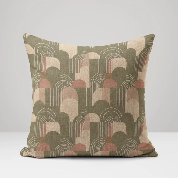 Blush Arch Dreams - Woven Throw Pillow