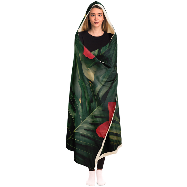 Tropical Hug - Hooded Blanket Micro Fleece - AOP