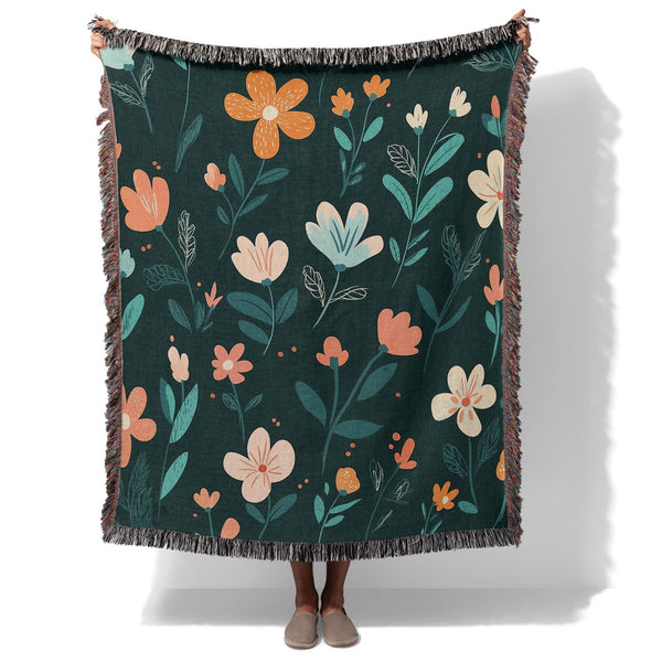 Floral Whispers - Woven Blankets
