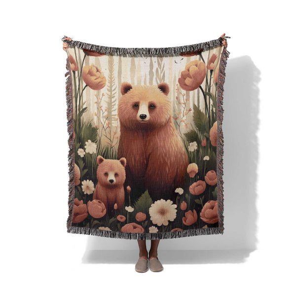 Mama Bear’s Garden - Woven Throw Blanket