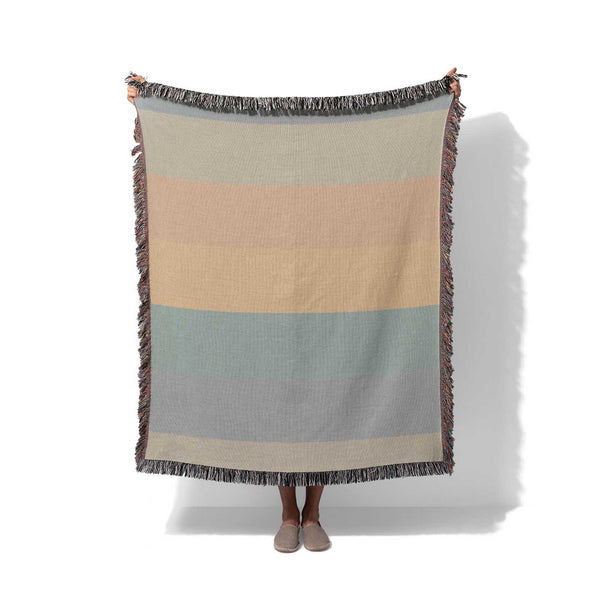 Soft Horizon - Woven Throw Blanket