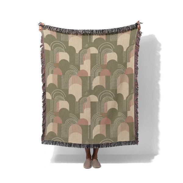 Blush Arch Dreams - Woven Throw Blanket
