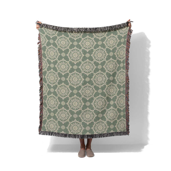 Sage Serenity - Woven Throw Blanket
