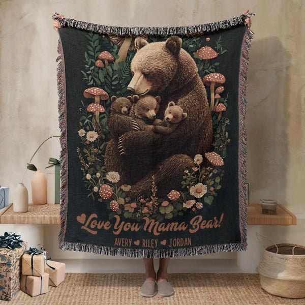 Mama Bear – Custom Woven Throw Blanket