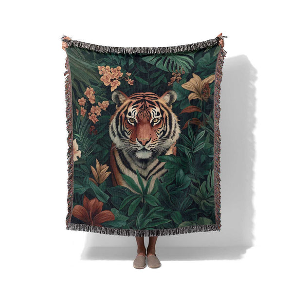 Tiger’s Gaze - Woven Throw Blanket