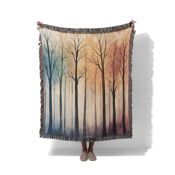 Seasons in the Mist - Woven Throw Blanket