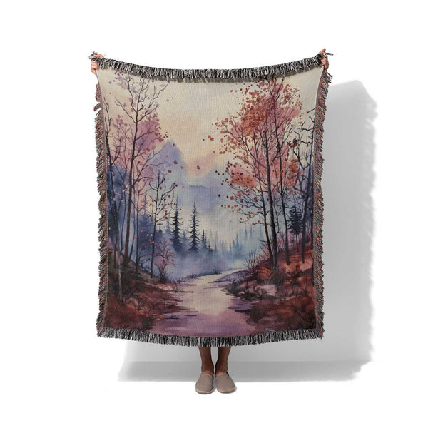 Twilight Petals - Woven Throw Blanket