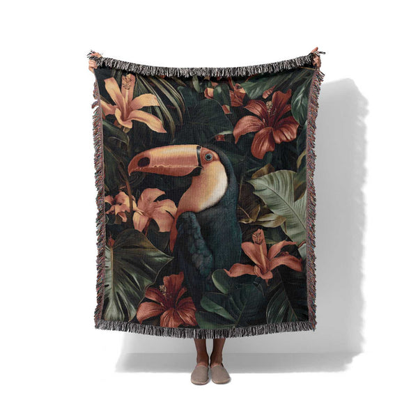 Toucan’s Garden - Woven Throw Blanket