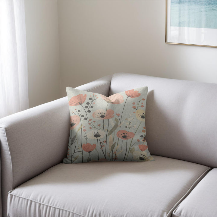 Mood for Flowers Woven Pillow