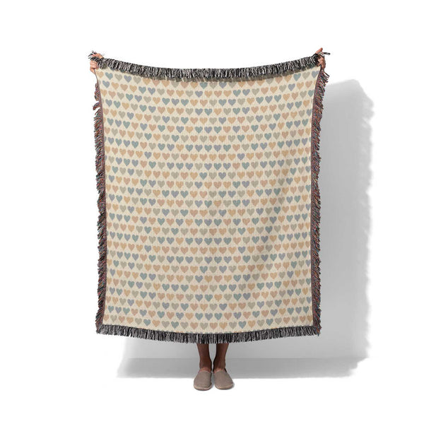 Candy Hearts - Woven Throw Blanket