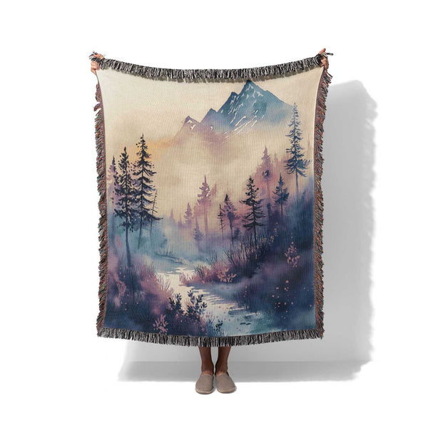 Morning Mistfall - Woven Throw Blanket